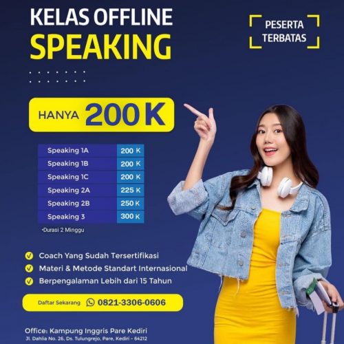 Speaking Class di ACCESS-ES memiliki 2 level belajar sesuai dengan yang Kamu butuhkan dan pada setiap levelnya memiliki tahapan-tahapan yang wajib dilalui jika Kamu ingin mendapatkan hasil yang terbaik.