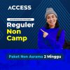 Paket Reguler Non Camp 1 Bulan memiliki 4x kelas/pertemuan yang wajib diikuti selama hari aktif (senin-jumat) Yang akan Kamu pelajari ketika mengikuti Paket Reguler Non Camp ACCESS-ES Kampung Inggris Pare sebagai berikut: Speaking (Level 1/Level 2/Level 3) Pronunciation (Level 1/Level 2/Level 3) Grammar (Level 1/Level 2/Level 3) Study Club